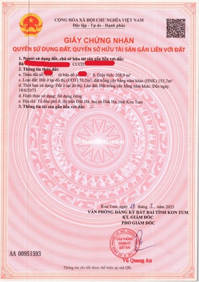 Cơ hội vàng cho nhà đầu tư đây ạ! Em đang có một lô đất siêu đẹp, vị trí đắc địa ngay tại trung tâm Đắk Hà, Kon Tum, 

tiềm năng tăng giá x3 x5 là